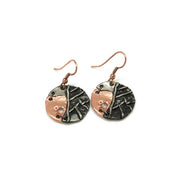 Pewter Earrings - Circular Abstract