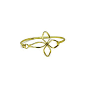 Handcrafted Gold Plated open-work quatrefoil Bracelet