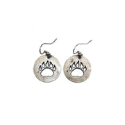 Pewter Earrings - Bear Paw Print