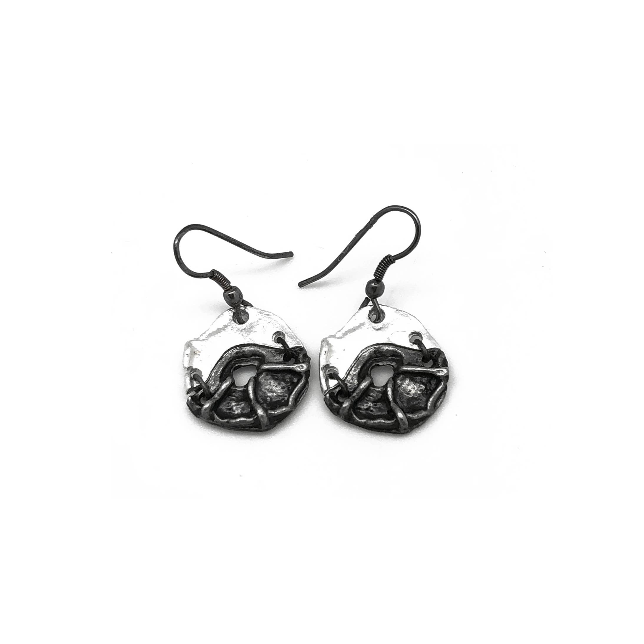 Pewter Earrings - Abstract Circles