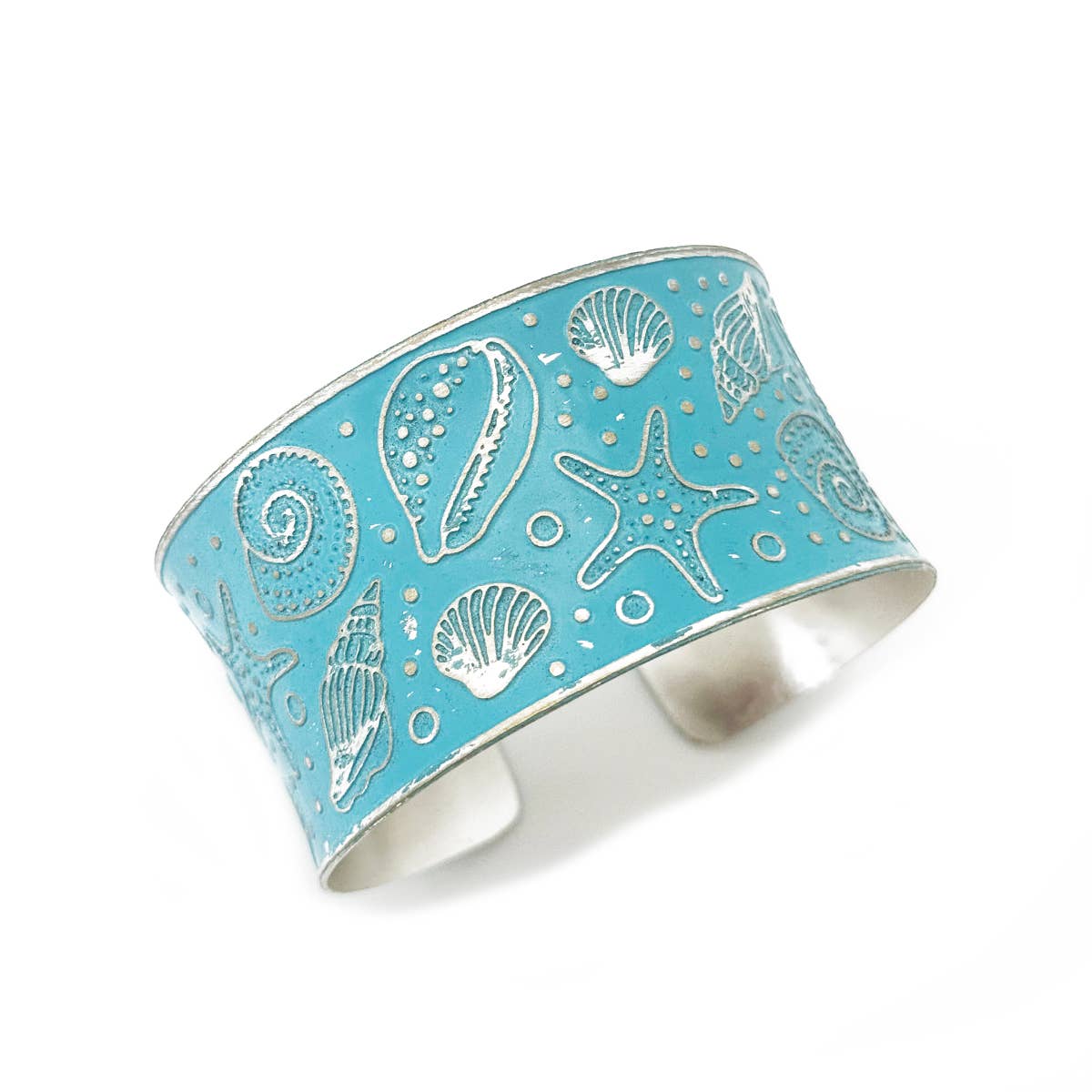 Handcrafted Blue Sea Life Patina Bracelet