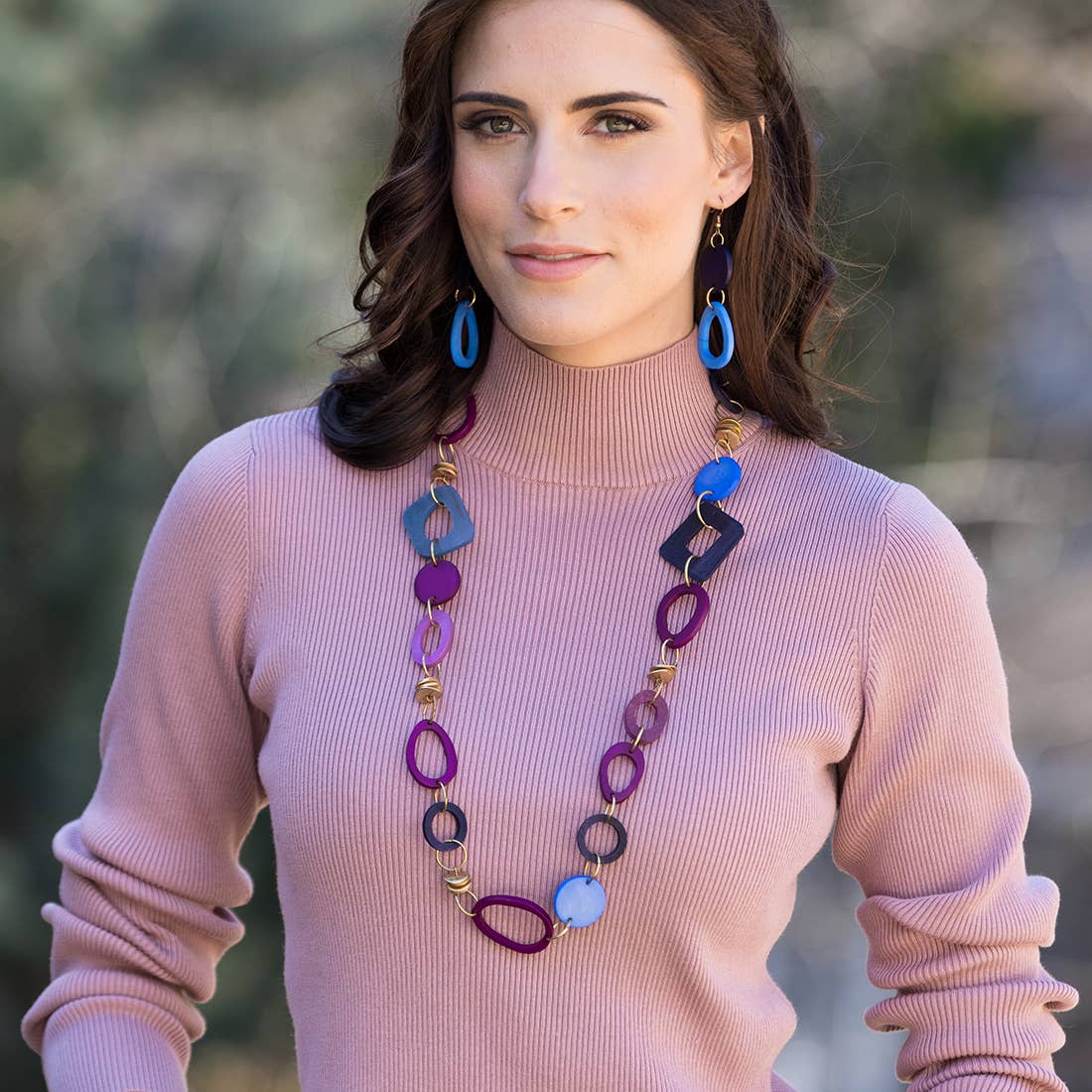 Omala Heliotrope Collection Necklace - Links and Brass