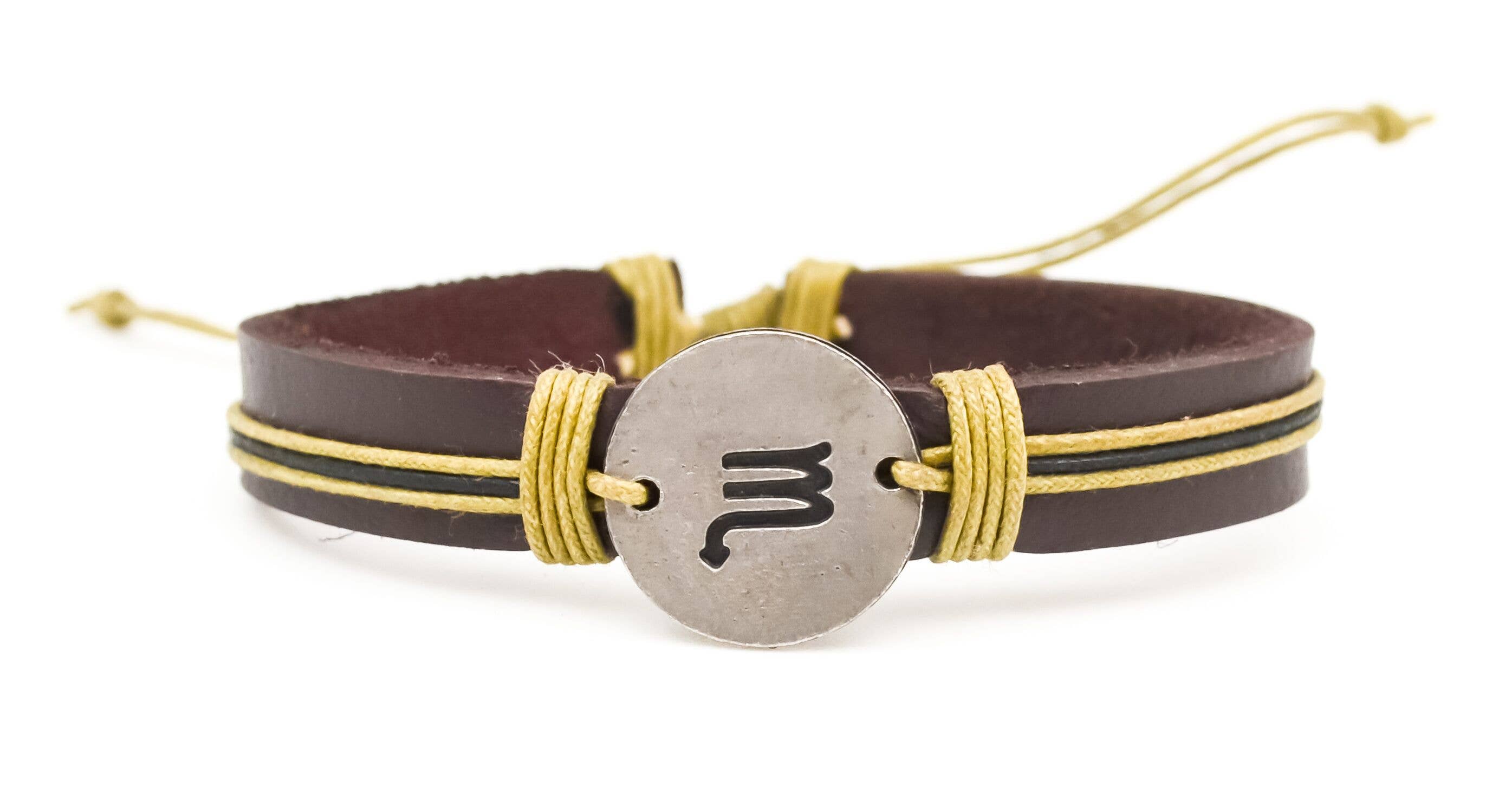 Zodiac Pewter Scorpio Glyph Bracelet