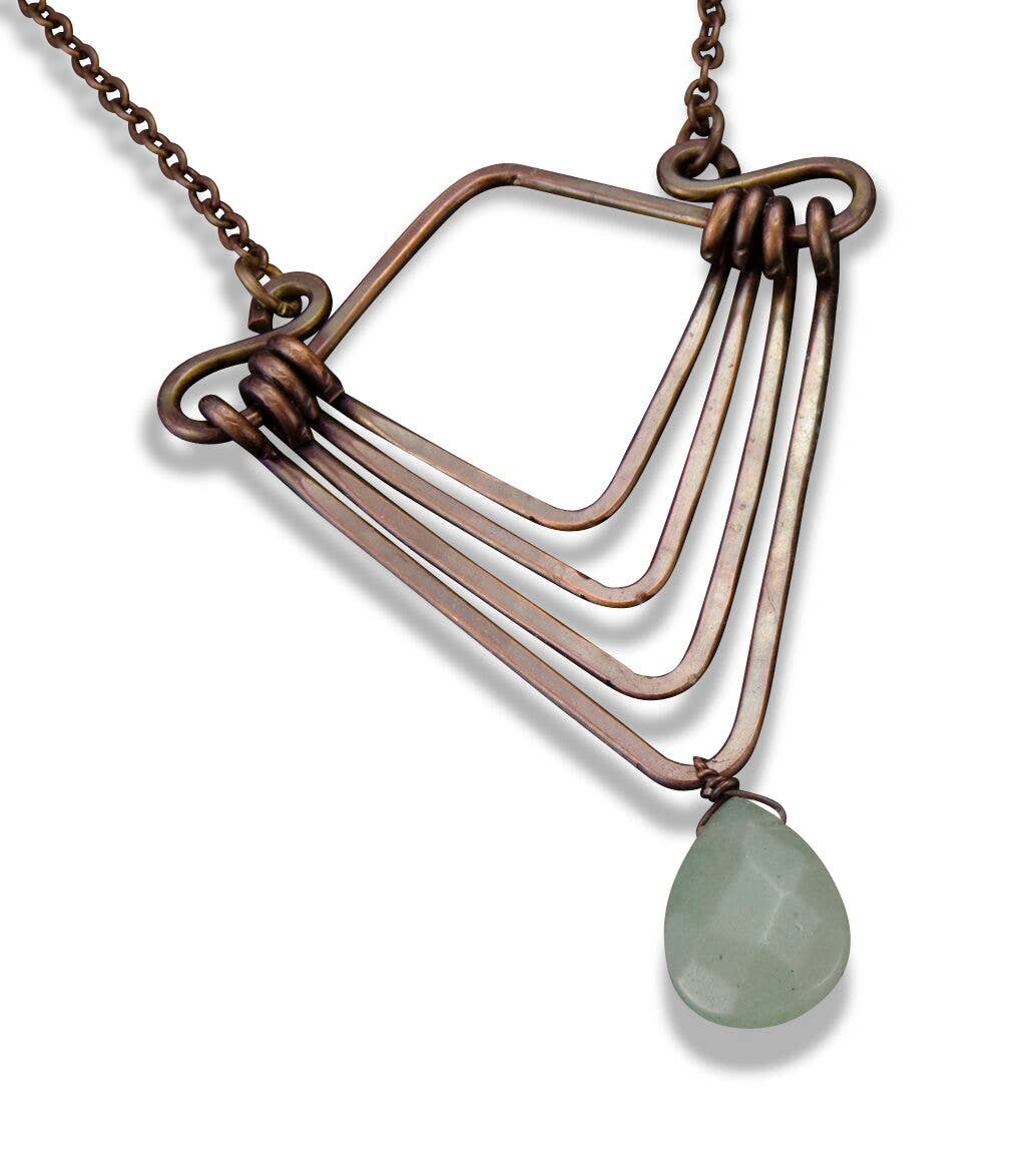 Banjara Aventurine Stone Triangle Necklace