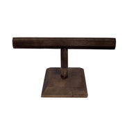 Short Hexagon T-Bar Wooden Display - Brown
