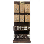 Silver Plated Bracelets and Earrings Prepack with Display