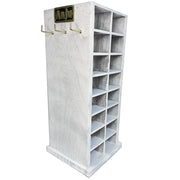 White All-In-One Four Sided Wooden Spinner Display