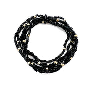 Seedbead Stretchy Bunch Bracelets - Black