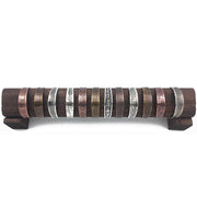 Banjara 12 Narrow Etched Metal Cuffs Prepack with Display
