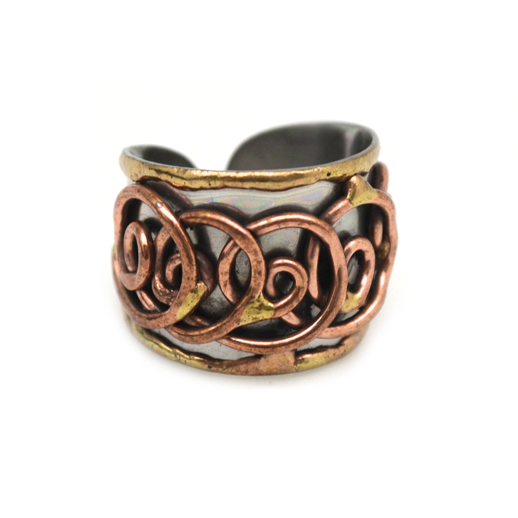 Mixed Metal Cuff Ring