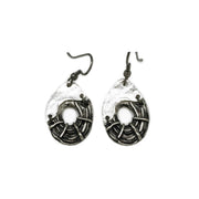 Pewter Earrings - Abstract Ovals
