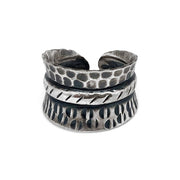 Kashi Circles, Lines, and Band Embossed Ring