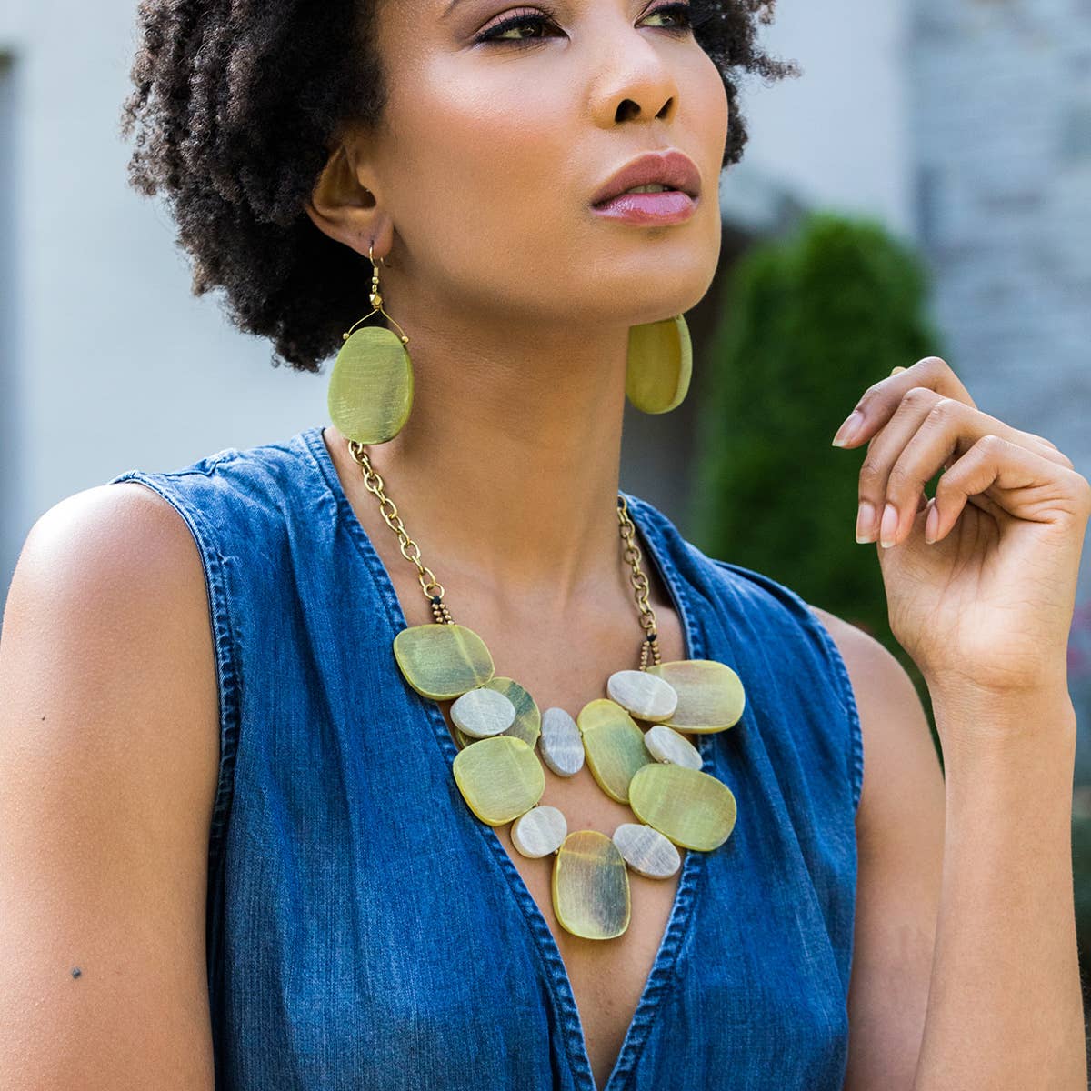 Omala Citrus Sunshine Collection Necklace - Statement Bib