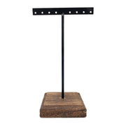 Metal and Wood Earring Display - 7.5" Tall