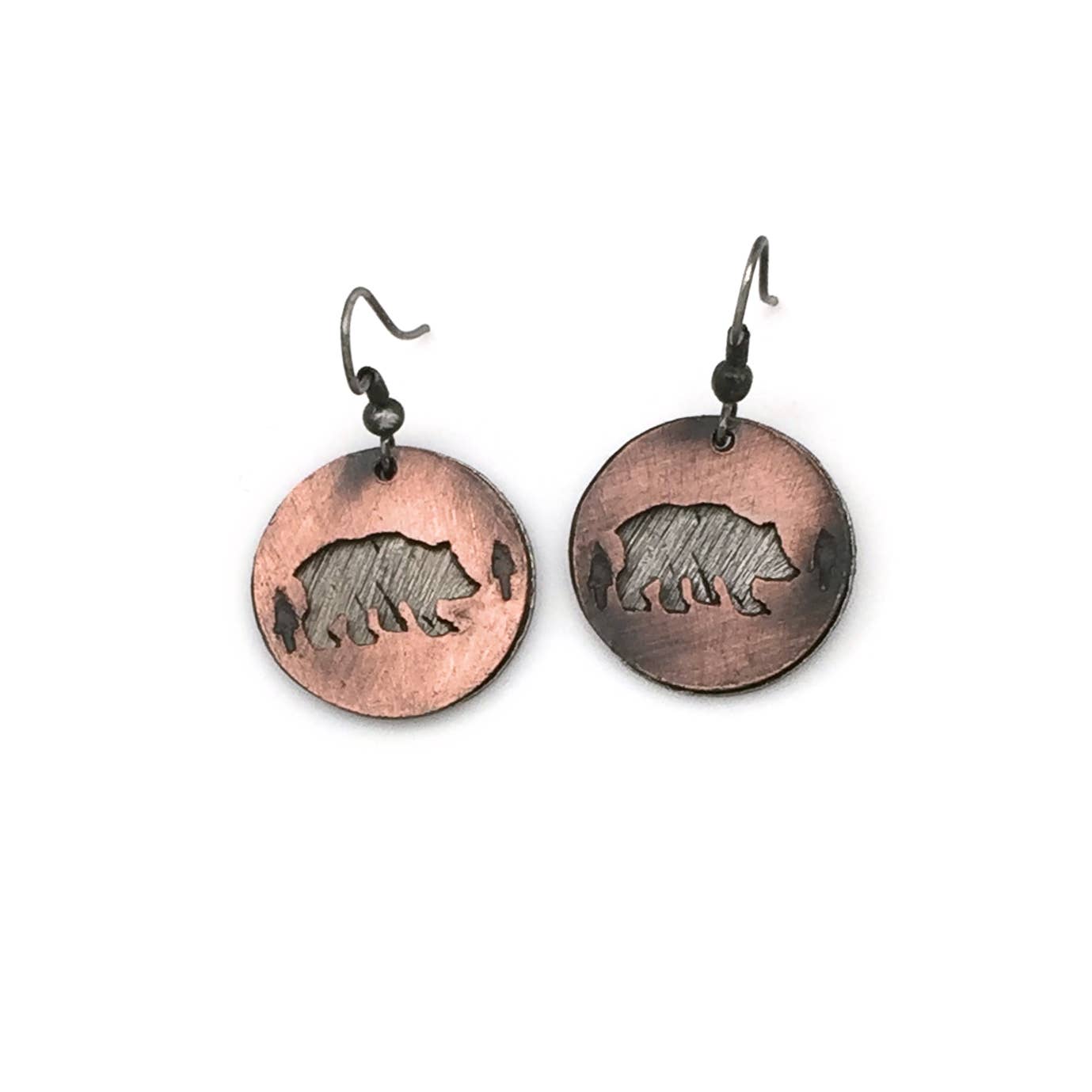 Pewter Earrings - Going To The Woods Is Going Home