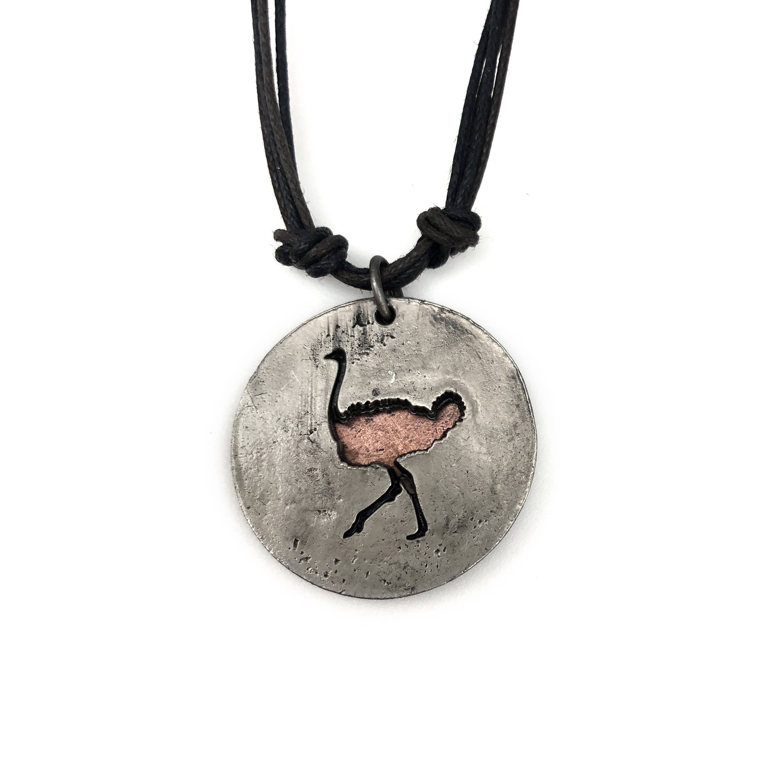 Pewter Necklace - Ostrich