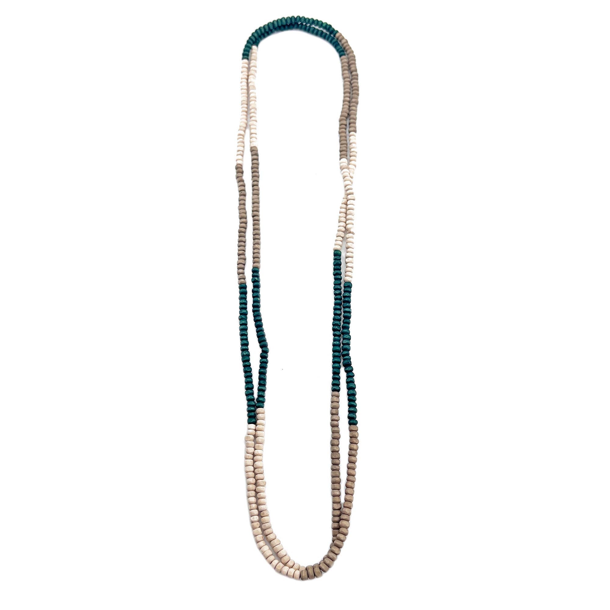 Prismatic Hues Necklace - Sage, Green, White