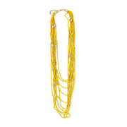 Seed Bead Multi-Strand Necklace - Yellow