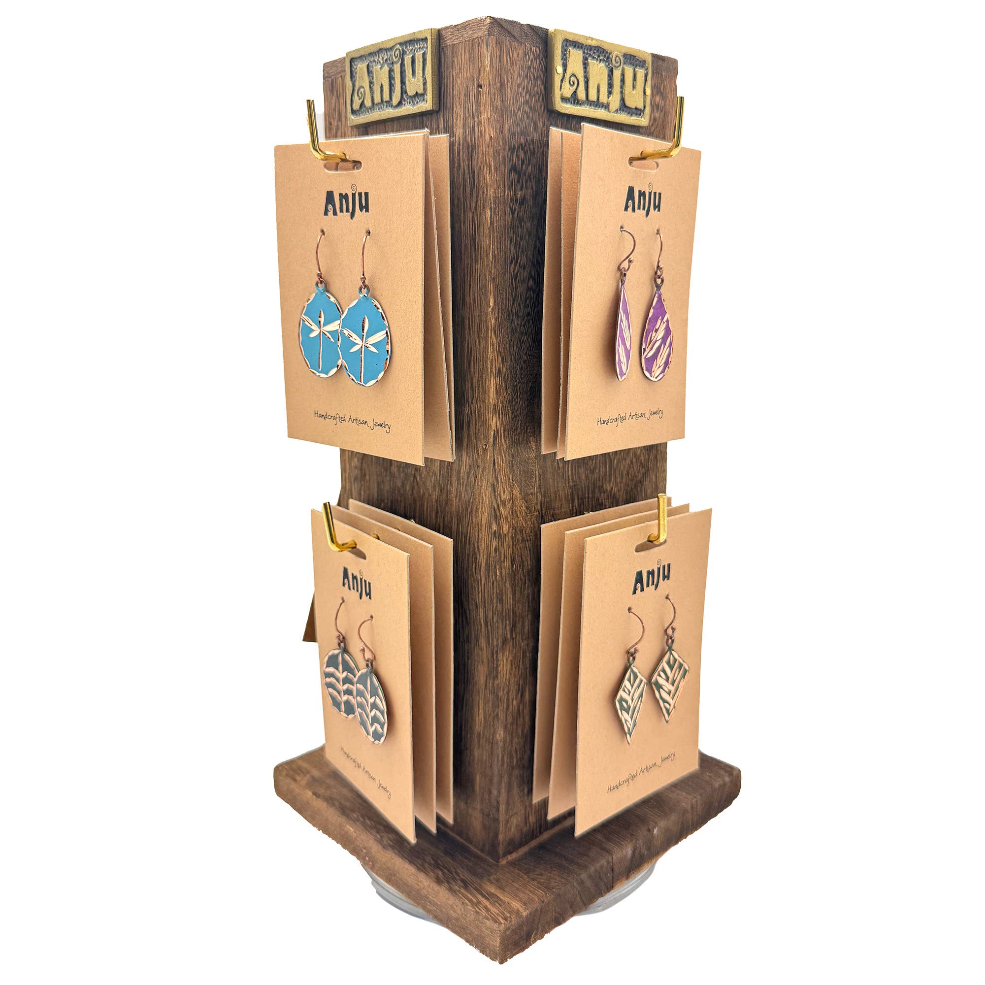 Patina Engraved Copper Earring Pre-Pack - No Display