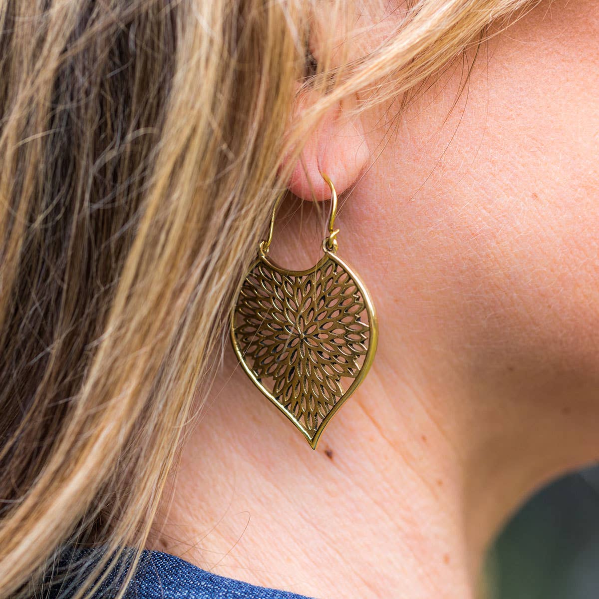 Tanvi Collection Earrings - Gold Cascading Petals