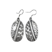 Kashi Collection Earrings - Diagonal Feathers and Hammered