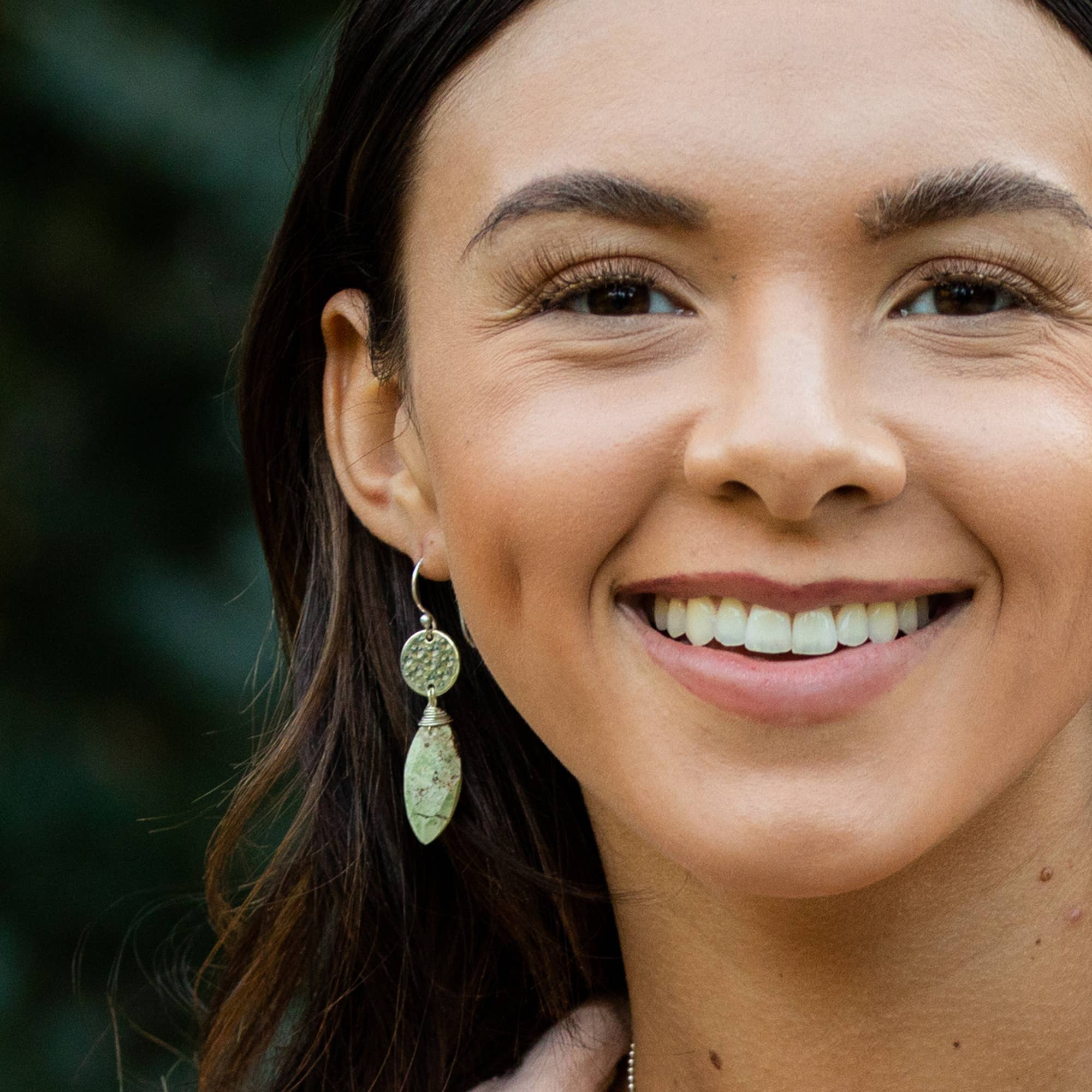 Akriti Silver and Large Faceted Lemon Chrysoprase Earrings