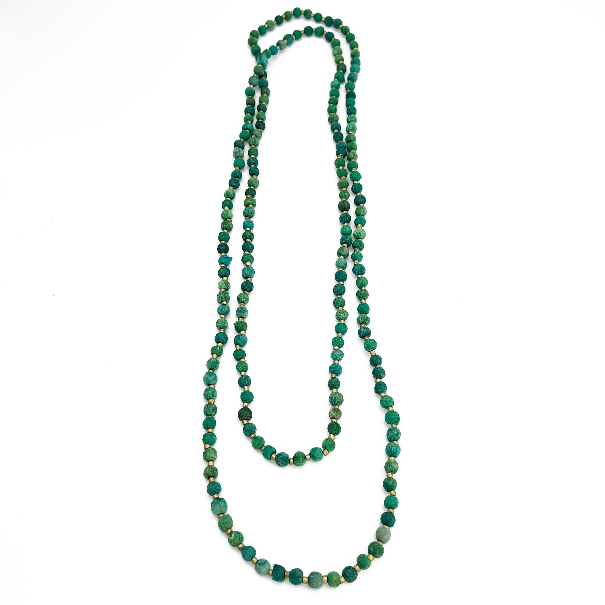 Aasha Seagrass Kantha Beaded Layered & Handcrafted Necklace