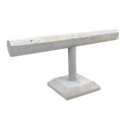 Short Hexagon T-Bar Wooden Display - White
