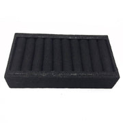 Small Slotted Bangle Display - Black Burlap