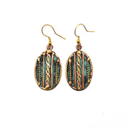 Brass Patina Waves Earrings