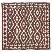 Block Printed Bandana - Chocolate Brown Batik Print