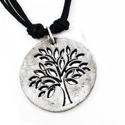 Pewter Necklace - Tree of Life Cutout