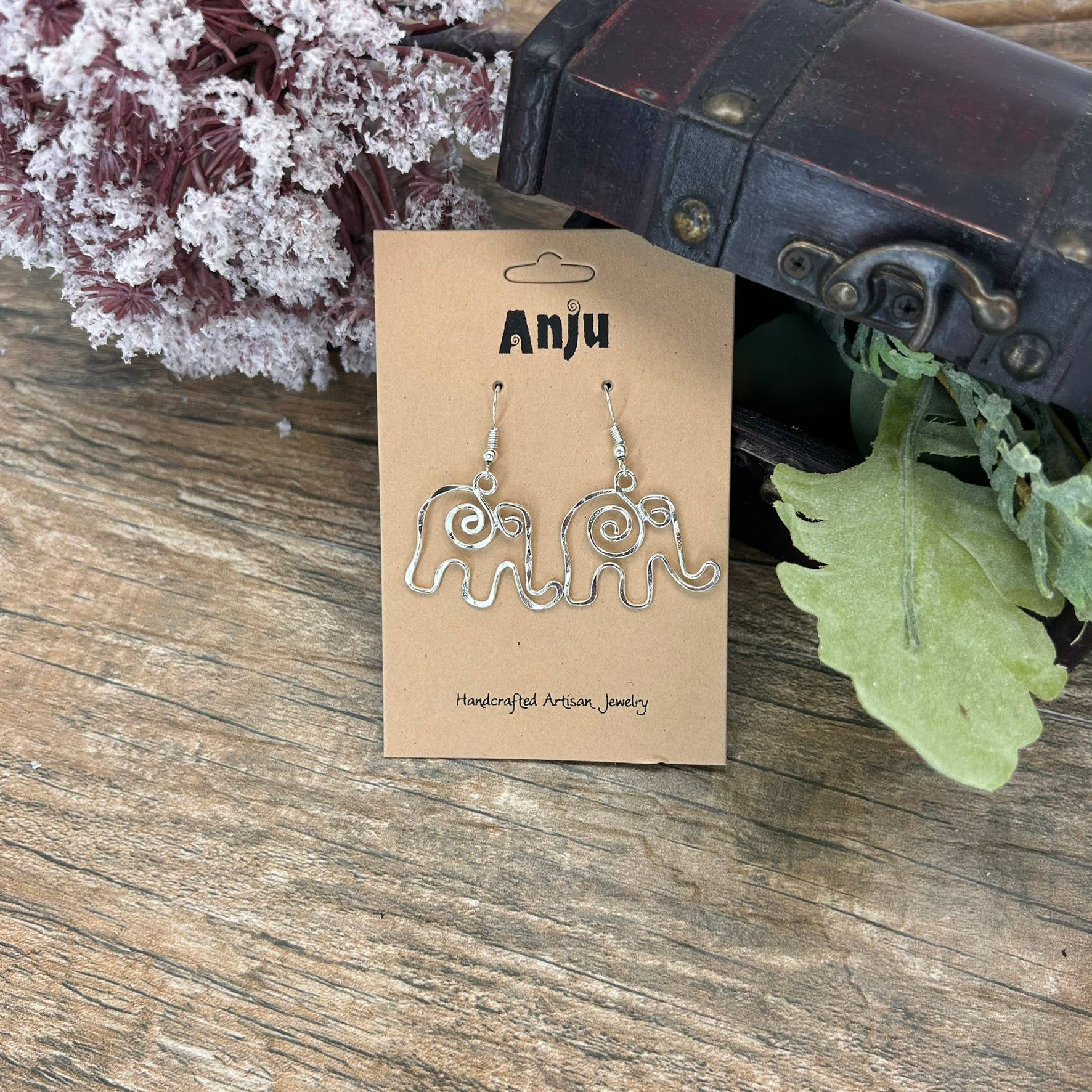 Silver Plated Earrings - Smaller Size Elephant
