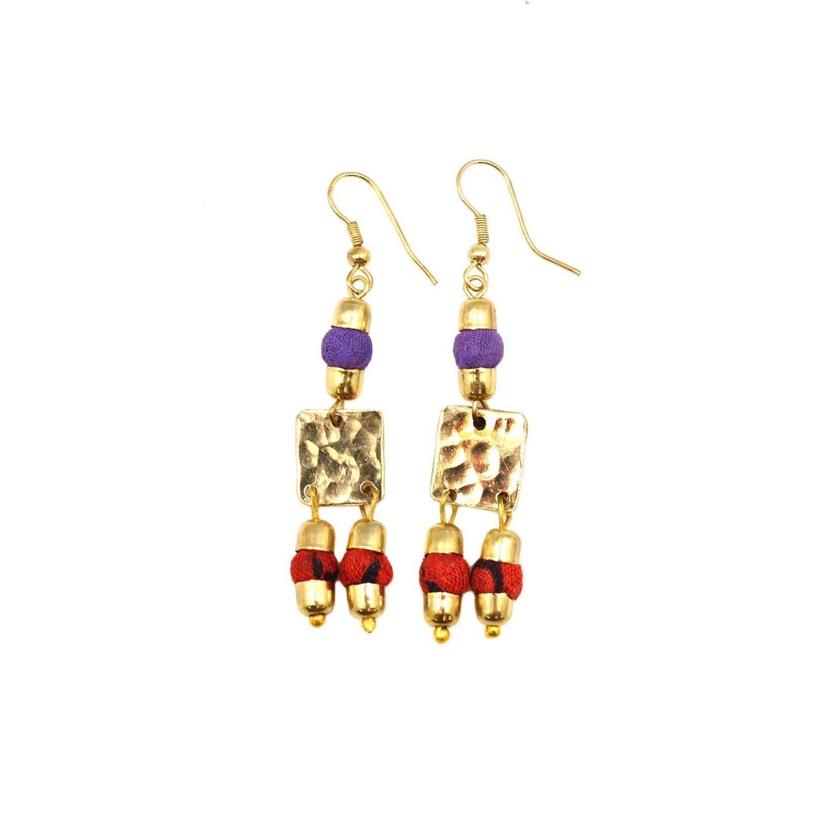 Aasha Kantha Handcrafted Dual Capped Beads Earrings