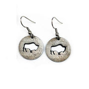 Pewter Earrings - Bison