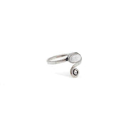 Tanvi Collection Ring - Silver Oval With Moonstone