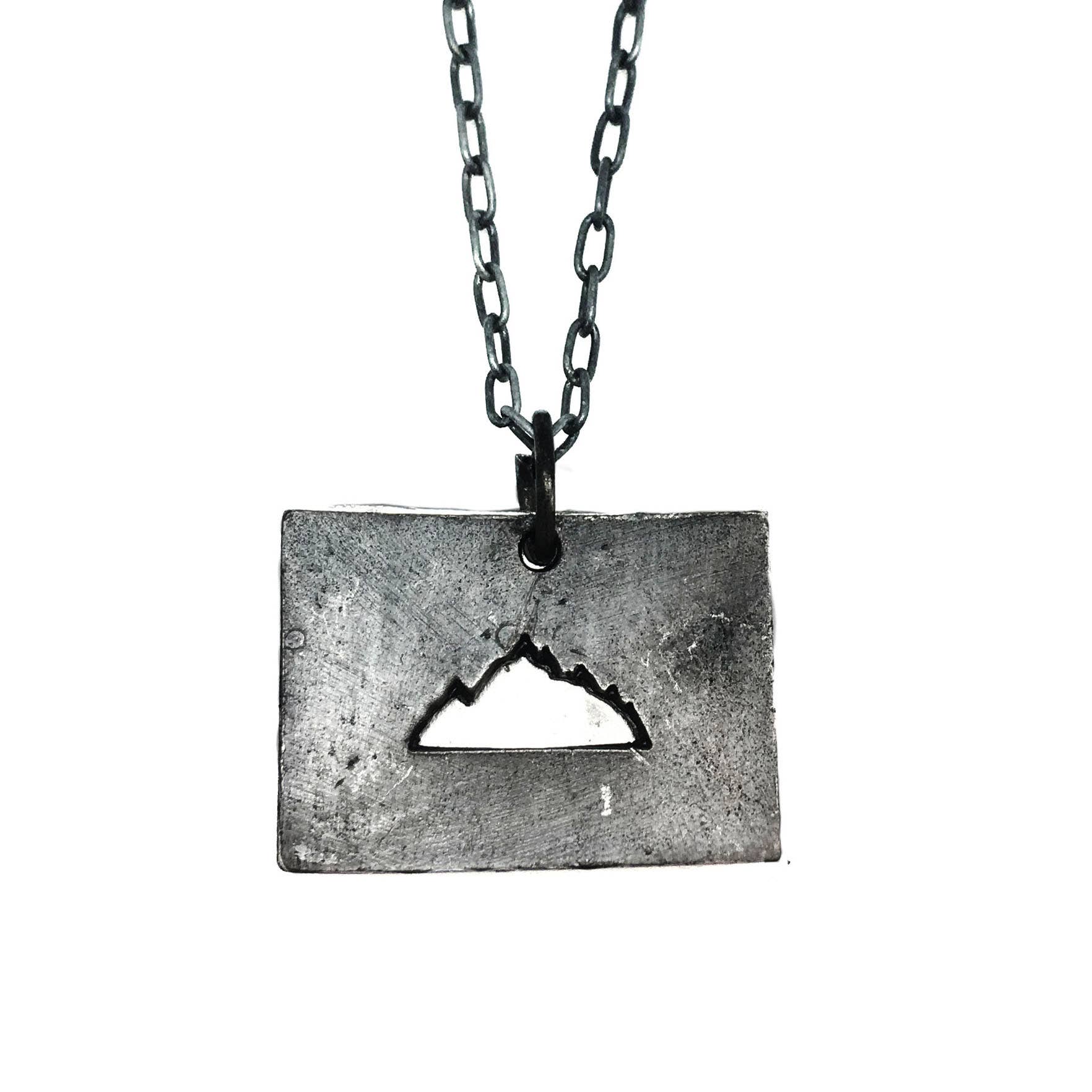 Home State Jewelry - Pewter Necklace - Colorado & Mountain
