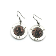 Pewter Earrings - Spiral in Hand