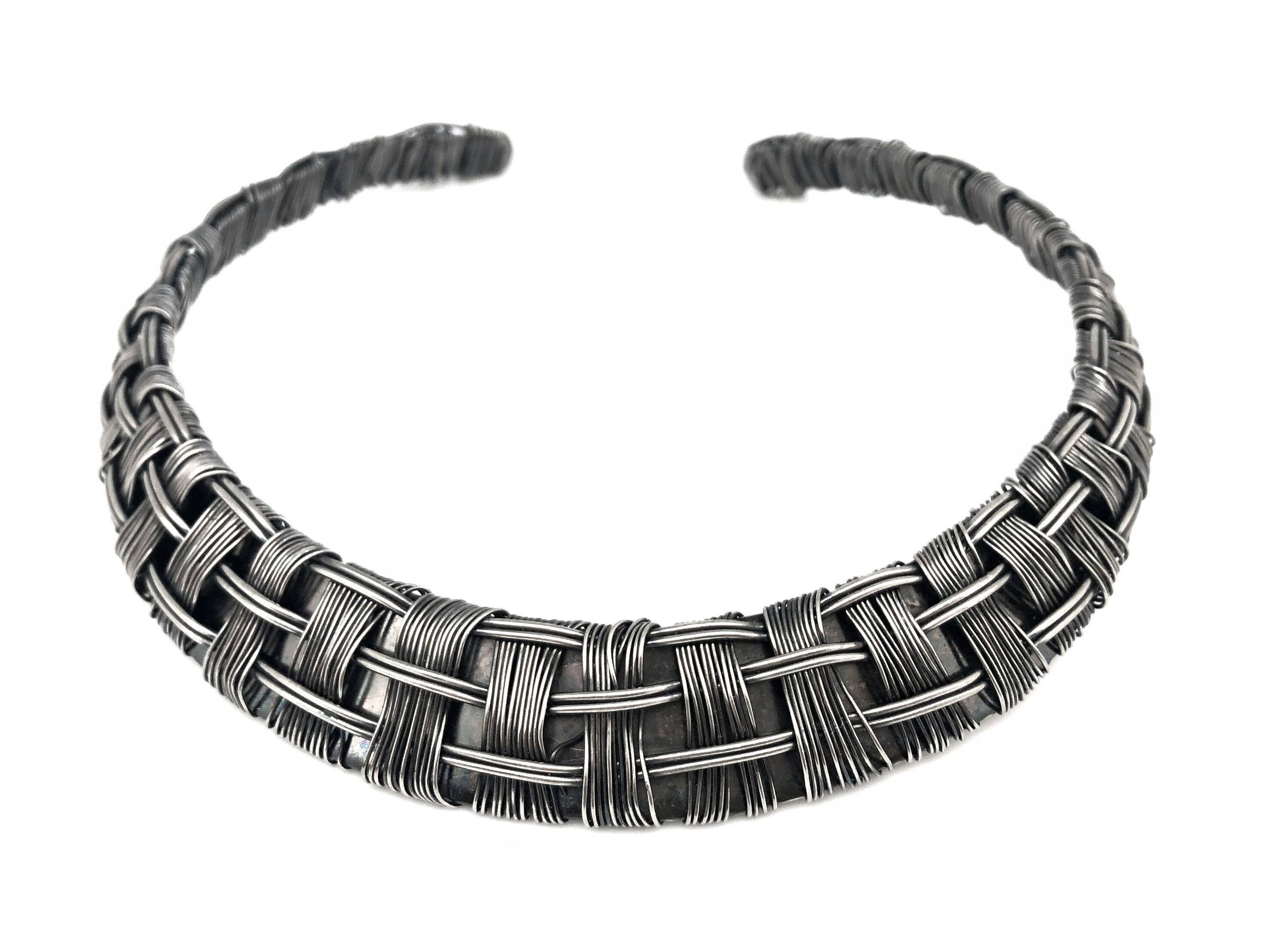 Basketweave Lattice Choker Necklace