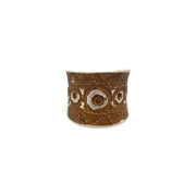 Silver Patina Ring - Brown Medallions