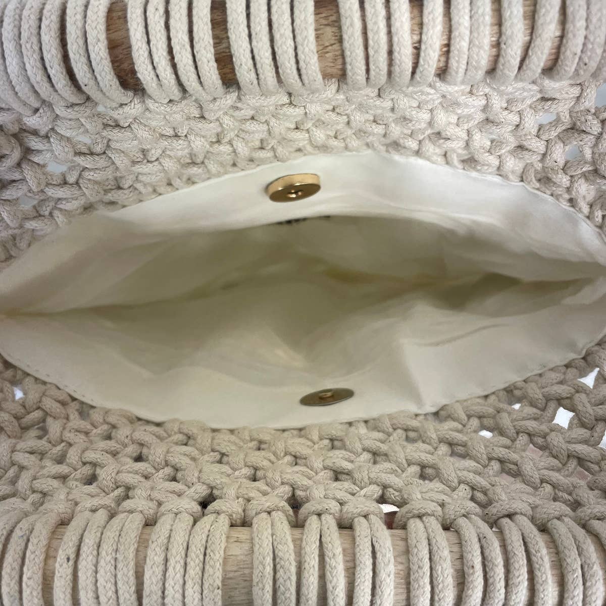 Coco Bag - Cotton macrame handbag with cotton lining