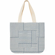 Handcrafted Block-Printed Canvas Pocket Tote  Sailor Chic