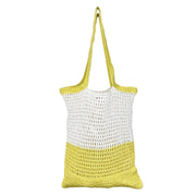 Ella Woven Cotton Market Tote Bags - Yellow