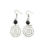 Banjara Spiral with Onyx Earrings