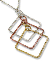 Banjara Hammered Squares Necklace