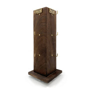 Brown Wood 4 Sided Spinner Display - Tall, 3 Hooks Each Side