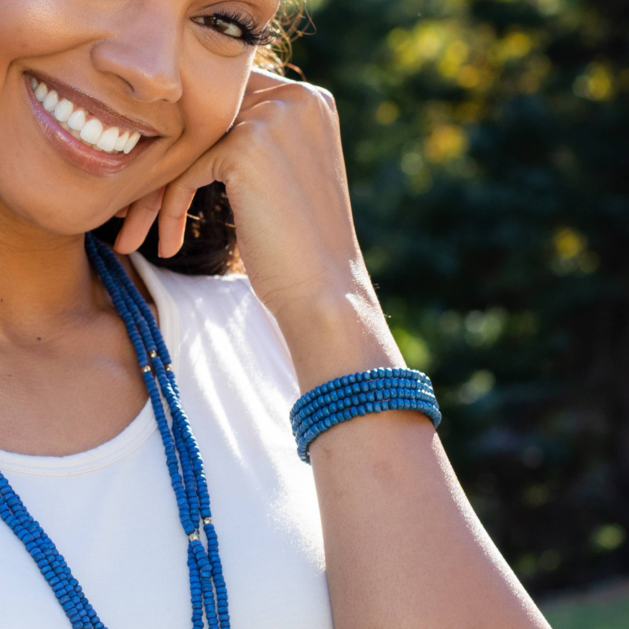 Sachi Chromatic Hues - Royal Blue Coil Bracelet