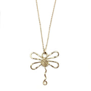 Gold Plated Pendant Necklace - Dragonfly