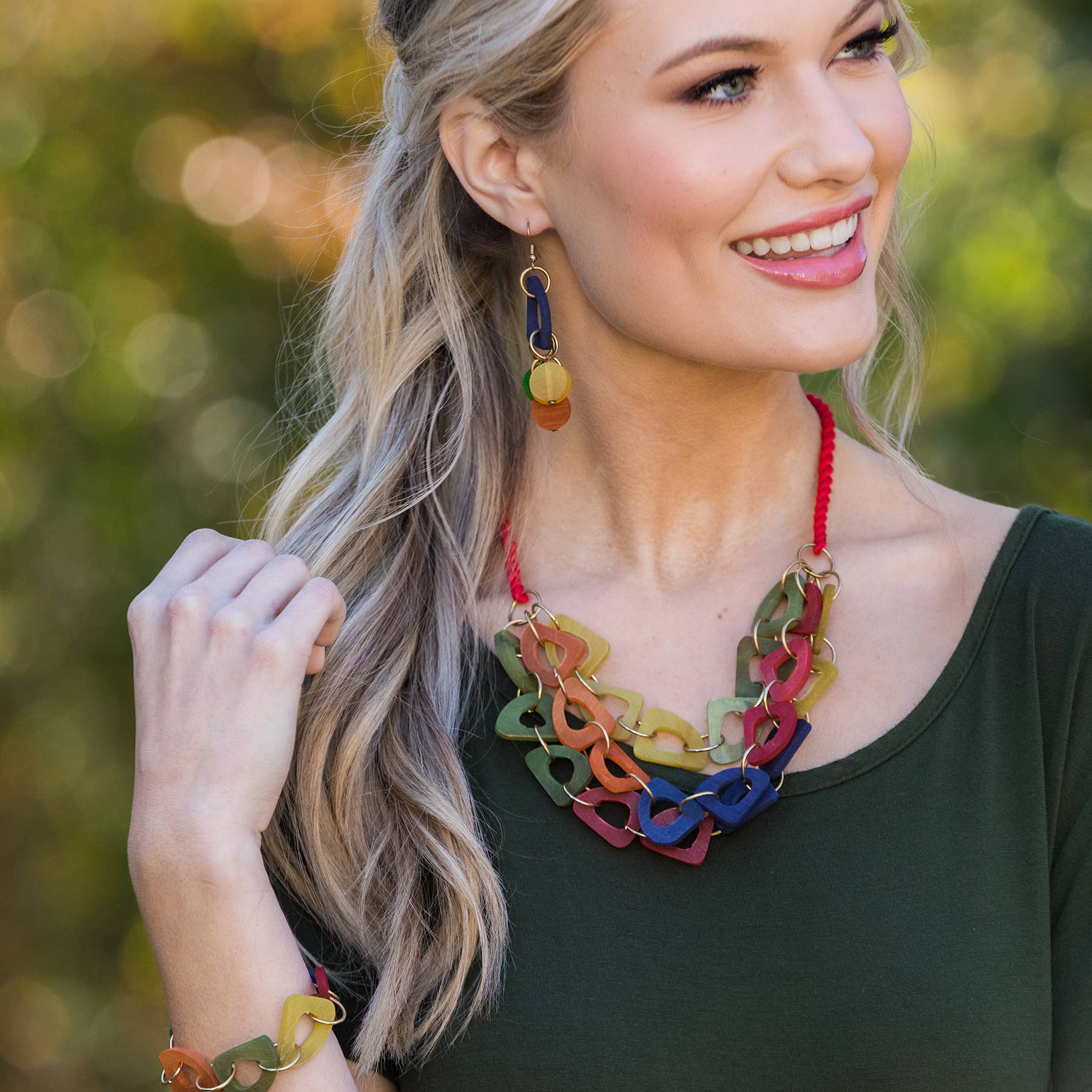 Omala Rainbow Collection Necklace - Abstract Layer