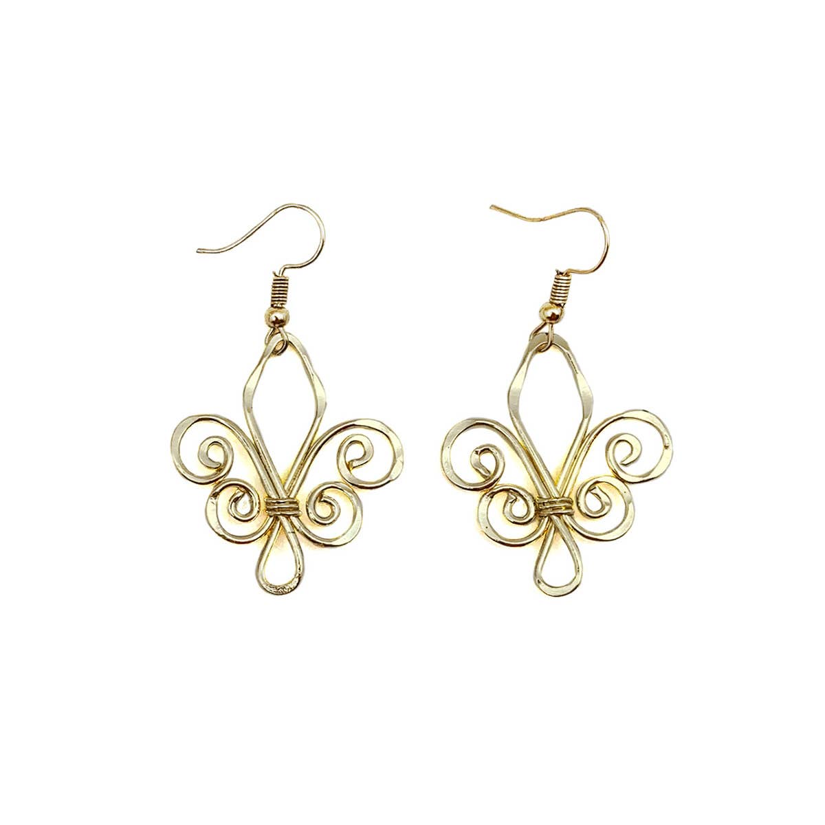 Gold Plated Earrings - Smaller Size Fleur-de-Lis